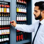 Home 20 주택관리사와 소방 관리의 관계 - **Prompt: Proactive Fire Safety Inspection in a Modern Residential Building**
A highly detailed,...