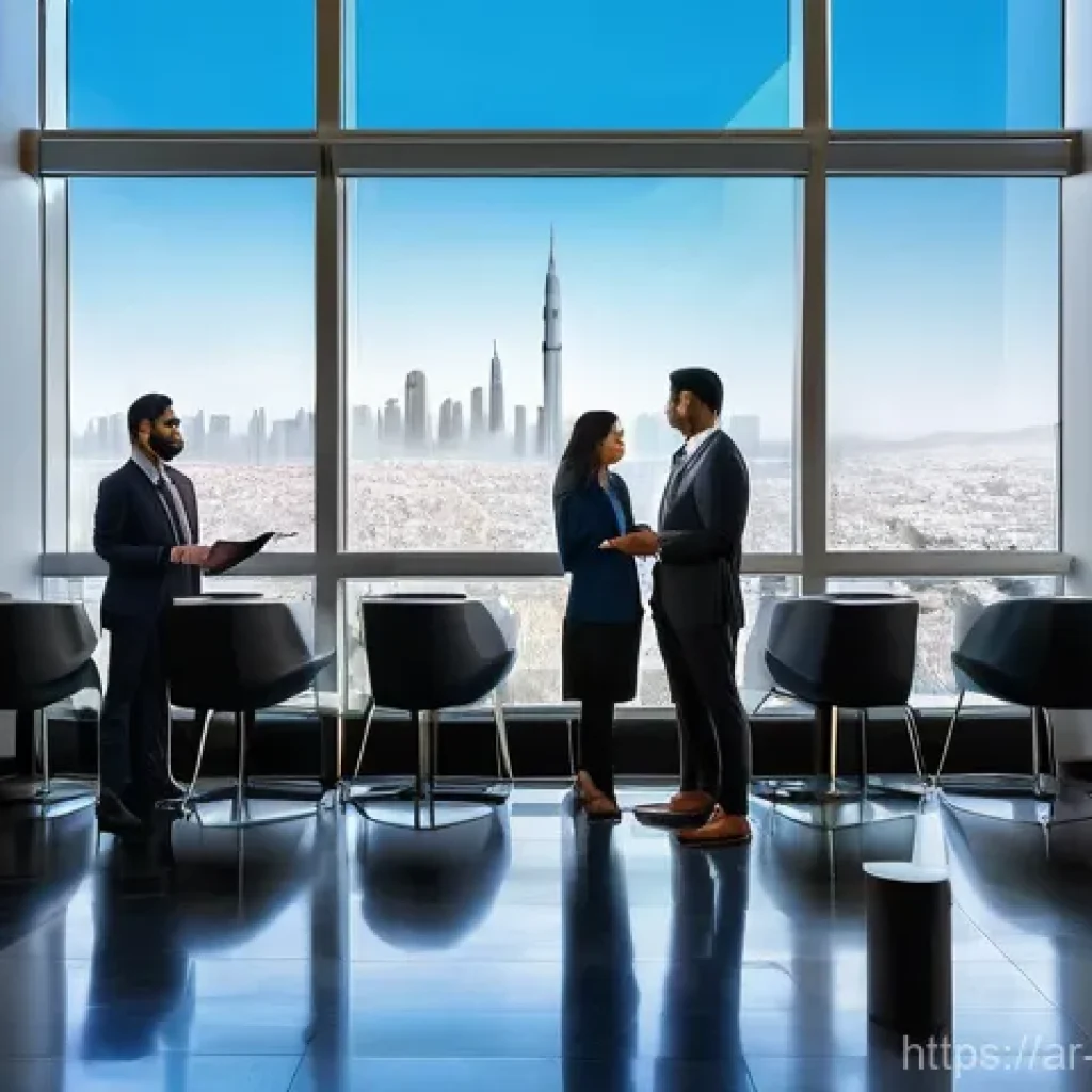 주택관리사 이직 성공 사례 - **Prompt:** "A highly competent Arab woman, mid-30s, dressed in a contemporary and modest business s...