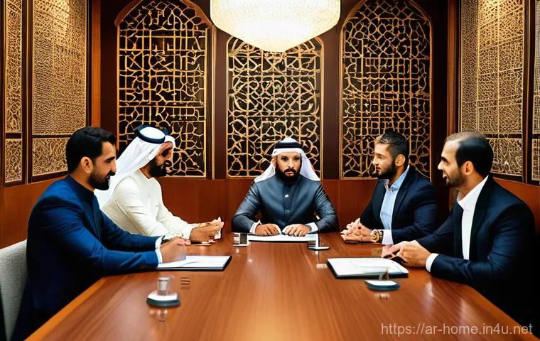 주택관리사 이직 성공 사례 - **Prompt:** "A highly competent Arab woman, mid-30s, dressed in a contemporary and modest business s...