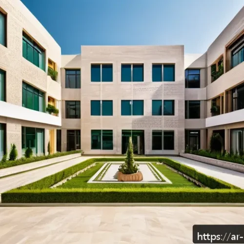 주택관리사와 아파트 관리 회사 관계 - A modern residential apartment complex in a Middle Eastern urban setting during daytime, showcasing ...
